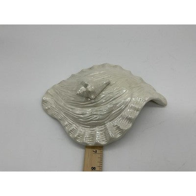 Ceramic Seashell Conch Dish REPLACEMENT LID White Coastal Beach Decor Nautical