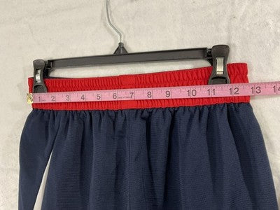 Shorts Mens Small Blue Red Colorblock Mesh Elastic Waist Basketball Gym Pockets