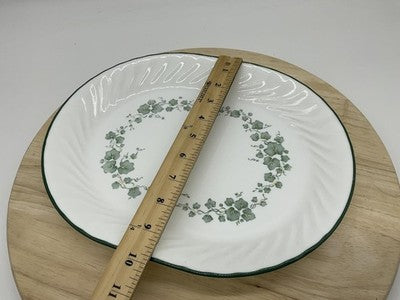 Corelle White Glass Large Serving Plate Callaway Green Ivy Oval USA Kitchen Dish