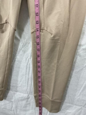 Gaiam Zen Flex Jogger Pants Womens Small Beige Elastic Waist Soft Yoga Pockets