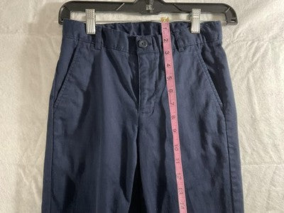 Nautica School Uniform Pants Boys 10 Blue Twill Adjustable Waist Stretch Cotton