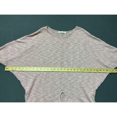 Vine & Love V-Neck Tie Hem Pullover Sweater Womens Looks to be XL Romantic Pink