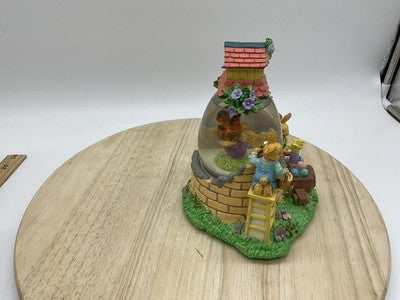Easter Animated Musical Waterball Bunnies Chicks Eggs Rotating Decor Multicolor