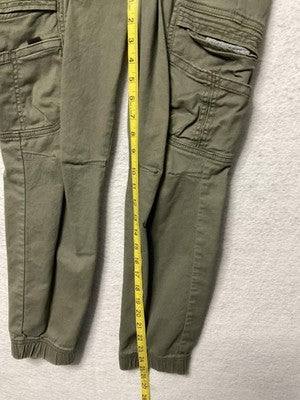 Wrangler Pants Boys 12 Regular Green Cargo Jogger Elastic Waist Pockets