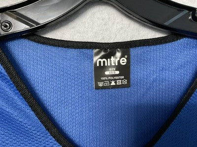 Mitre Training Bib XS-S Blue Mesh Pinnie Vest Soccer Football Practice Scrimmage