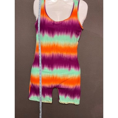 AQ-Sport Tie-Dye Sleeveless Romper Med Jumpsuit NWT Boho Festival