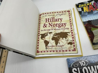 Lot 3 Crabtree Kids Books Hillary & Norgay Great NASCAR Top 10 Slowest HC