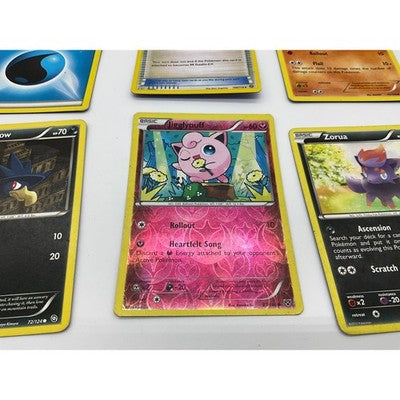 Pokemon Card Lot 6pc Jigglypuff Holo Murkrow Zorua Geodude Trainer Energy