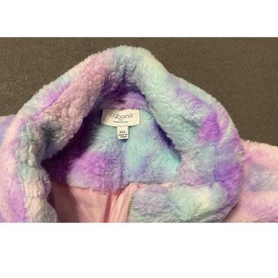 CABANA BY CROWNS & IVY XXLG JRs/ Teen Faux Fur Winter Jacket FULLZIP MUILT-COLOR
