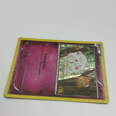Pokemon Swirlix Trading Card Unisex Standard Pink 9/12 Holo McDonald's Promo