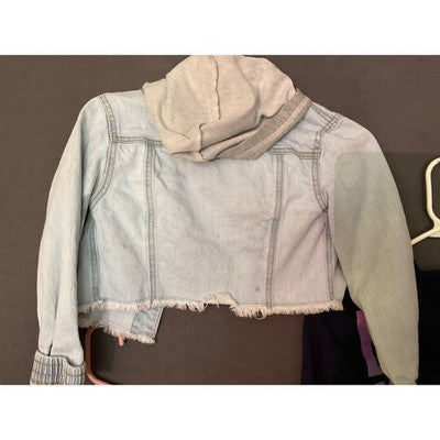 Lot of 3 Girls Hoodies/Jackets Denim Jacket w/ Hood, Yellow, Black Size 6/7