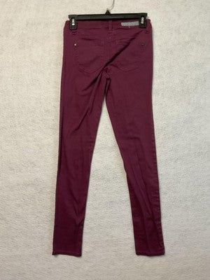 Celebrity Pink Silent Disco Jeans Womens 3 Burgundy Wine Skinny Stretch Juniors
