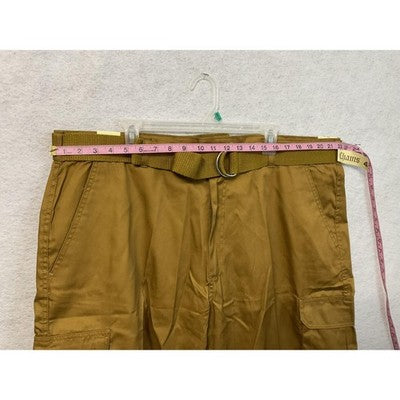 Chams Shorts Mens 44 Brown Cargo Belted Utility Pockets Made Egypt Casual