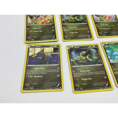 Pokemon TCG Card Lot Axew Deino Dratini Dragon Type 6 Card Bundle Mixed Sets