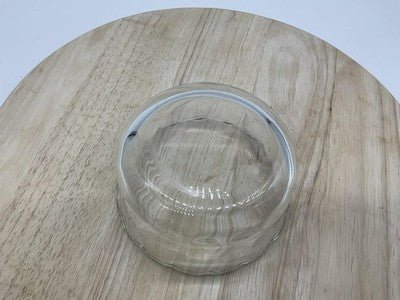 VTG Clear Glass Scalloped Edge Serving Bowl Round Small Dessert Dip Dish Kitchen