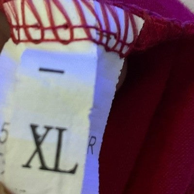 Graphic Maxi Dress Women XL Red Rainbow Lips Graphic Sporty Stripe T-Shirt