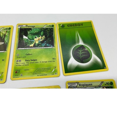 Pokemon TCG Grass Type Lot Vespiquen Combee Pansage Scatterbug Foongus Energy
