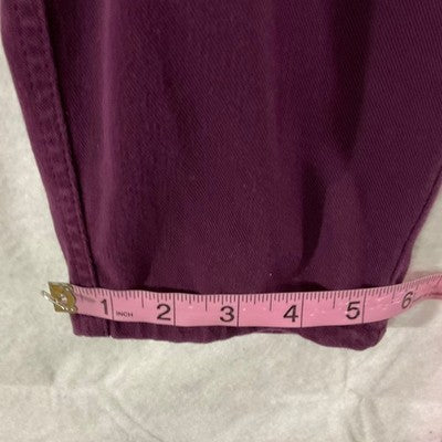 Venezia Pull On Pants Womens 24 Purple Stretch Tapered Lane Bryant Trousers