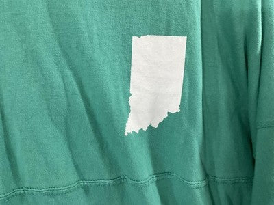 Royce Brand Shirt Womens Medium Seafoam Indiana Spirit Jersey Long Sleeve Top