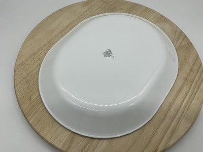 Corelle White Glass Large Serving Plate Callaway Green Ivy Oval USA Kitchen Dish