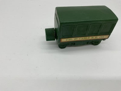 Vintage Avon Wild Country Aftershave Bottle Cal St Cable RR Co Trolley Green 4oz