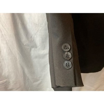 Julian Loren Men’s 44R Double Breasted Black Suit Jacket Blazer Classic Formal