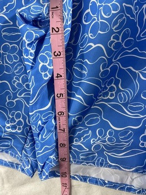 Smede Swim Trunks Mens 3XL Blue Tropical Floral Elastic Waist Mesh Pockets