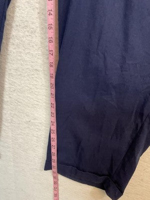 St. Patrick Dress Pants Mens 56x32 Blue Linen Rayon Pleated Easy Care Big Tall