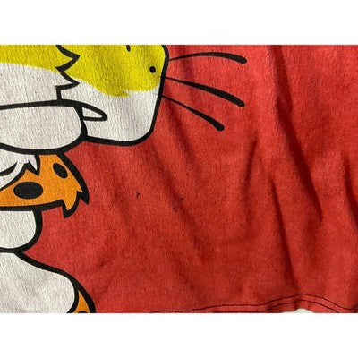 Cheetos Flamin Hot Graphic T-Shirt Mens Large Black Chester Cheetah Flame Tee