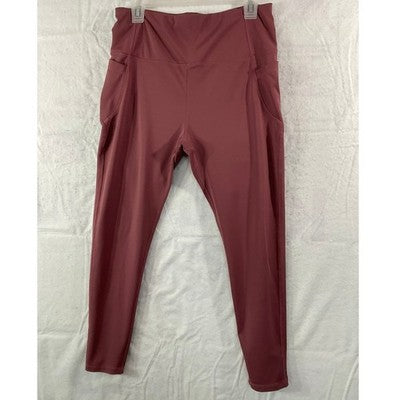 Embrace Your Love Leggings Women XL Mauve Rose Side Pockets Activewear Workout