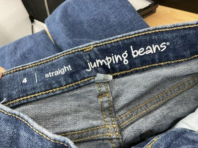 Jumping Beans Jeans Unisex Kids 4 Blue Medium Wash Straight Denim 5-Pocket