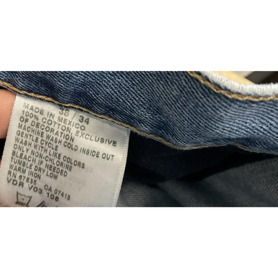 Nautica Jeans Mens 38x34 Blue Light Wash Straight Leg Denim Classic 5-Pocket