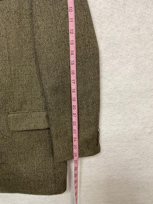 CHAPS Ralph Lauren Sport Coat Men 44L Brown Wool Alpaca Tweed Blazer Two Button