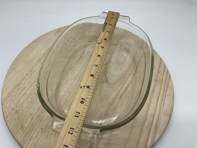 Pyrex Clear Glass Oval Baking Dish 2 Qt 702 Casserole Made In USA Bakeware Pan