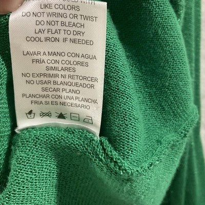 Gibson Latimer Sweater Tunic Womens XL Green Asymmetrical Dolman Knit Metallic