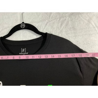 George T-Shirt Mens Large Black Free-ish Juneteenth Graphic Short Sleeve Tee