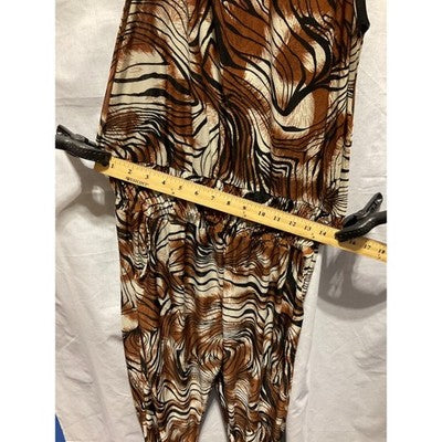 Women's Med Romper, Sleeveless, Multicolor, Elastic Waist, Jeggings Look