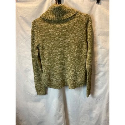 Derek Heart Women’s Sweater MED Green Cowl Neck Long Sleeve Acrylic Knit