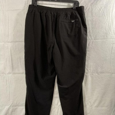 Eddie Bauer Pants Womens 12 Black Fleece Lined Jogger Zipper Pockets Cuffed