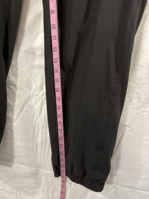 Eddie Bauer Pants Womens 12 Black Fleece Lined Jogger Zipper Pockets Cuffed