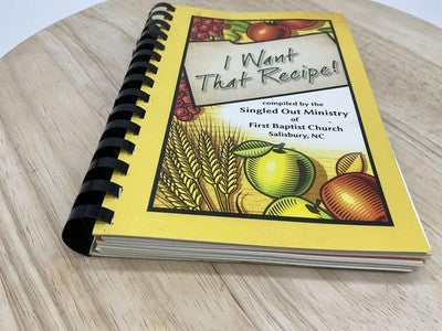 I Want That Recipe Singled Out Ministry Church Spiral Cookbook Recipes PB 2013