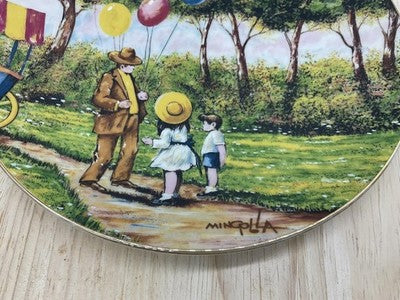 Vintage 1979 Calhoun's Balloon Man Dominic Mingolla Porcelain Collector Plate
