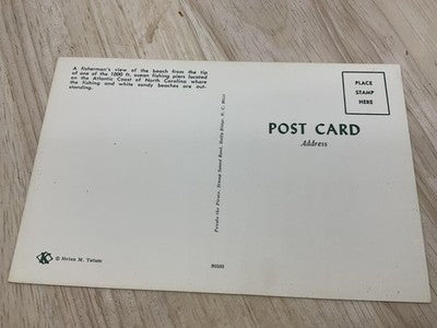 Vintage Holly Ridge North Carolina Beach Postcard Helen M Tatum Unposted 5.5x3.5