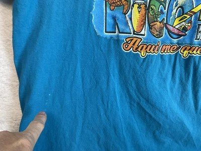 Yazbek Puerto Rico Shirt Boys Large Blue Graphic Tee Isla Del Encanto Travel
