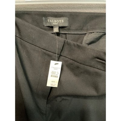 Talbots 20W Black Dress Pants Women’s Stretch Work Slacks NWT Casual Wear