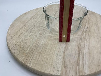 VTG Clear Glass Scalloped Edge Serving Bowl Round Small Dessert Dip Dish Kitchen