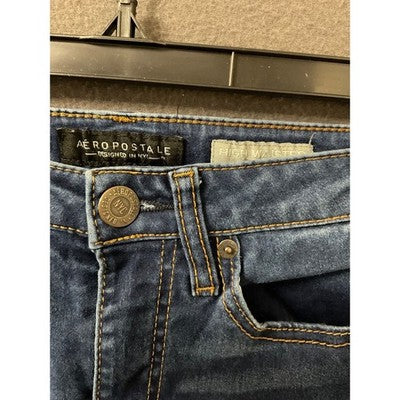 Aeropostale Women's Jeans 0 Reg High Waisted Skinny Blue Denim Stretch Casual
