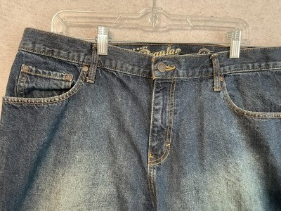 Old Navy Jeans Mens 40x32 Blue Regular Fit Straight Leg Denim 5-Pocket High Rise