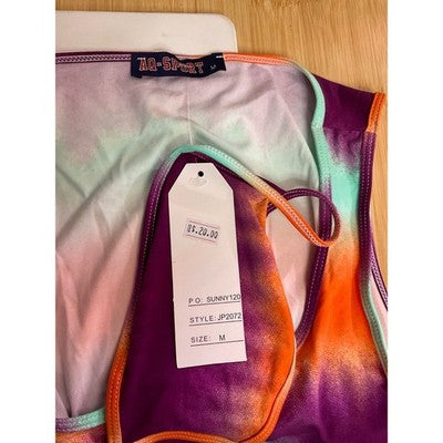 AQ-Sport Tie-Dye Sleeveless Romper Med Jumpsuit NWT Boho Festival