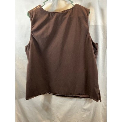 Liz & Me Platinum Collection Women’s Sleeveless Top  Beaded Scoop Neck 1X 18/20